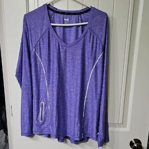 AVIA Women's Long Sleeve Reflective Active Wear Top